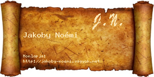 Jakoby Noémi névjegykártya